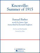 Knoxville: Summer of 1915 Concert Band sheet music cover